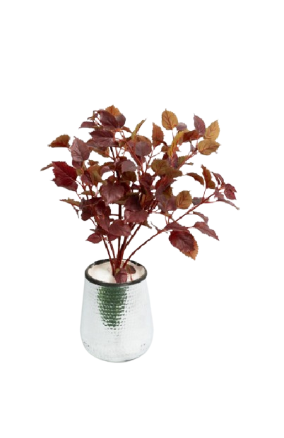 Red Artificial Shrub 50cm A05