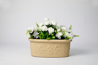 White Botanist planter